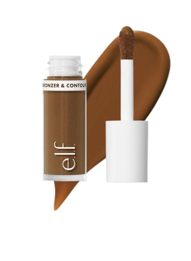 elf e.l.f. Camo Liquid Bronzer & Contour – 5 Medium, 4 ml High-Pigment, Buildable Liquid Bronzer & Contour for Deep Skin Tones - Image 1